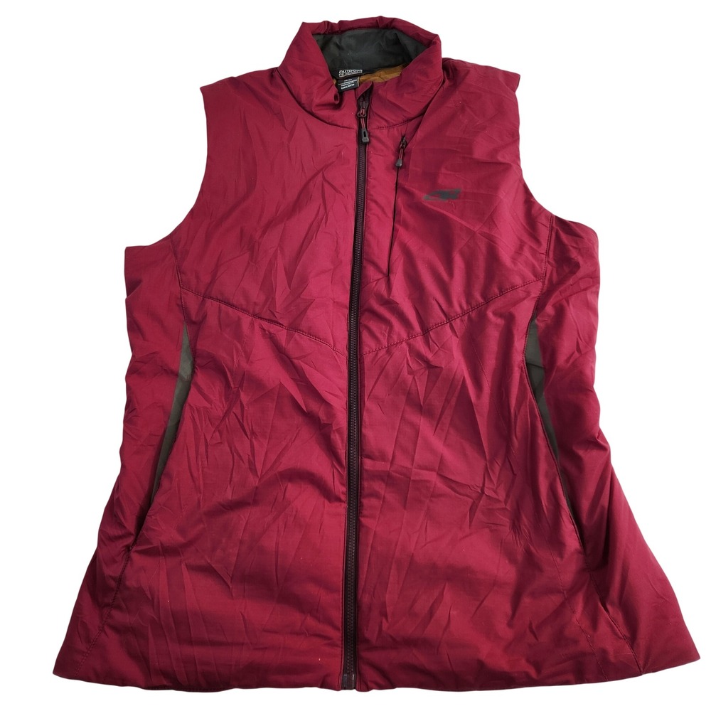Outdoor‎ Research Womens Refuge Vest Maroon Insulated Full Zip Size M Medium